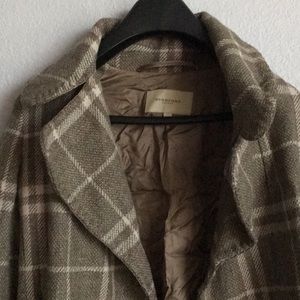 AUTH Burberry women’s plaid open coat size ITA 38